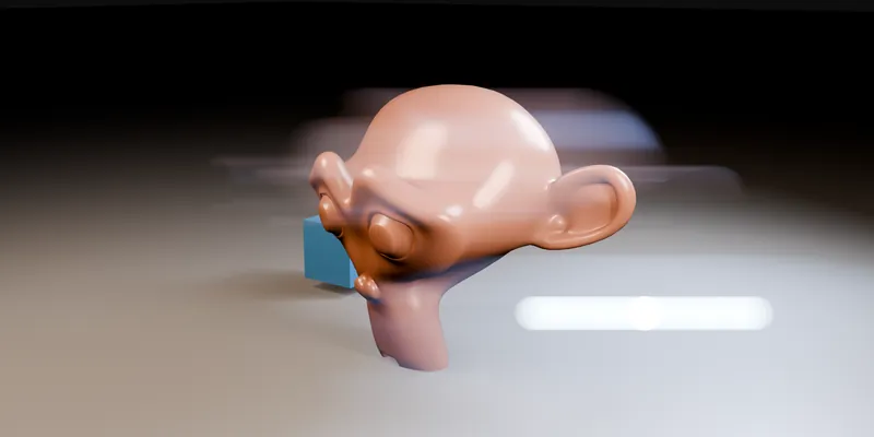 Reference render with the Anamorphic look