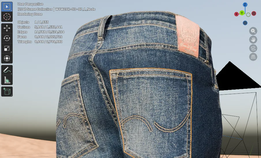 Jack & Jones denim — fabric and material study